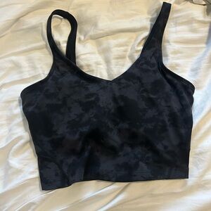 CRZ YOGA Charcoal Tie-Dye Sports Bra